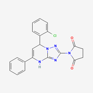 1-[7-(2-Chlorophenyl)-5-phenyl-3,7-dihydro[1,2,4]triazolo[1,5-a]pyrimidin-2-yl]pyrrolidine-2,5-dione