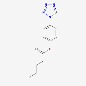 molecular formula C12H14N4O2 B11327258 4-(1H-tetrazol-1-yl)phenyl pentanoate 