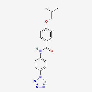 4-(2-methylpropoxy)-N-[4-(1H-tetrazol-1-yl)phenyl]benzamide