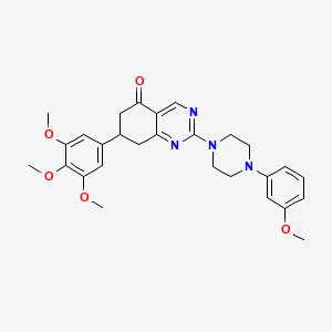 2-[4-(3-methoxyphenyl)piperazin-1-yl]-7-(3,4,5-trimethoxyphenyl)-7,8-dihydroquinazolin-5(6H)-one