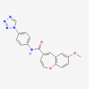 7-methoxy-N-[4-(1H-tetrazol-1-yl)phenyl]-1-benzoxepine-4-carboxamide