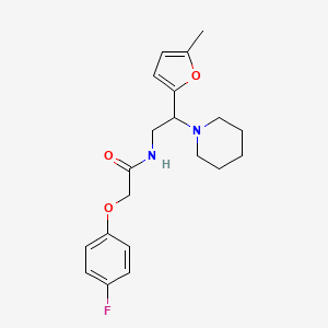 2-(4-fluorophenoxy)-N-[2-(5-methylfuran-2-yl)-2-(piperidin-1-yl)ethyl]acetamide