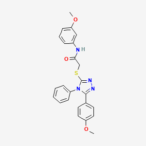 N-(3-methoxyphenyl)-2-{[5-(4-methoxyphenyl)-4-phenyl-4H-1,2,4-triazol-3-yl]sulfanyl}acetamide