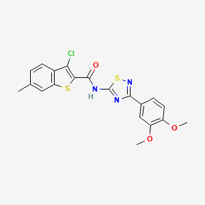 3-chloro-N-[3-(3,4-dimethoxyphenyl)-1,2,4-thiadiazol-5-yl]-6-methyl-1-benzothiophene-2-carboxamide