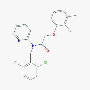 molecular formula C22H20ClFN2O2 B11327370 N-(2-chloro-6-fluorobenzyl)-2-(2,3-dimethylphenoxy)-N-(pyridin-2-yl)acetamide 