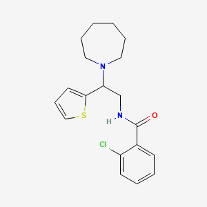 N-[2-(azepan-1-yl)-2-(thiophen-2-yl)ethyl]-2-chlorobenzamide