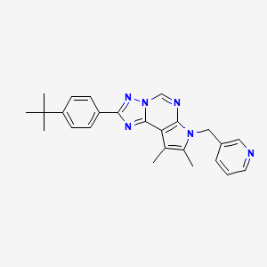 2-(4-tert-butylphenyl)-8,9-dimethyl-7-(pyridin-3-ylmethyl)-7H-pyrrolo[3,2-e][1,2,4]triazolo[1,5-c]pyrimidine