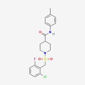 1-[(2-chloro-6-fluorobenzyl)sulfonyl]-N-(4-methylphenyl)piperidine-4-carboxamide