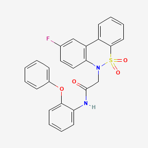 2-(9-fluoro-5,5-dioxido-6H-dibenzo[c,e][1,2]thiazin-6-yl)-N-(2-phenoxyphenyl)acetamide