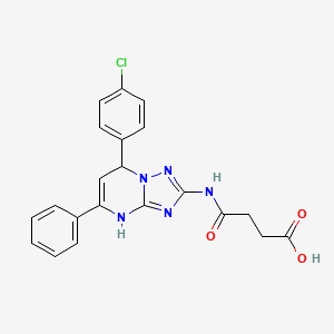 4-{[7-(4-Chlorophenyl)-5-phenyl-3,7-dihydro[1,2,4]triazolo[1,5-a]pyrimidin-2-yl]amino}-4-oxobutanoic acid