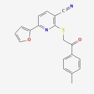 6-(Furan-2-yl)-2-{[2-(4-methylphenyl)-2-oxoethyl]sulfanyl}pyridine-3-carbonitrile