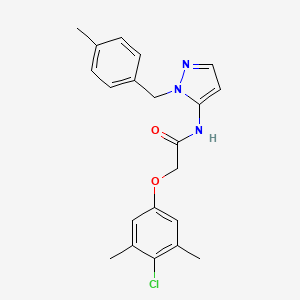 2-(4-chloro-3,5-dimethylphenoxy)-N-[1-(4-methylbenzyl)-1H-pyrazol-5-yl]acetamide