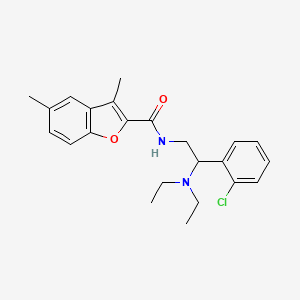 molecular formula C23H27ClN2O2 B11327456 N-[2-(2-chlorophenyl)-2-(diethylamino)ethyl]-3,5-dimethyl-1-benzofuran-2-carboxamide 