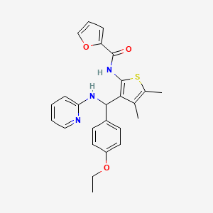 N-{3-[(4-ethoxyphenyl)(pyridin-2-ylamino)methyl]-4,5-dimethylthiophen-2-yl}furan-2-carboxamide