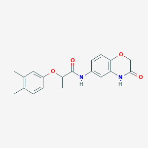 2-(3,4-dimethylphenoxy)-N-(3-oxo-3,4-dihydro-2H-1,4-benzoxazin-6-yl)propanamide