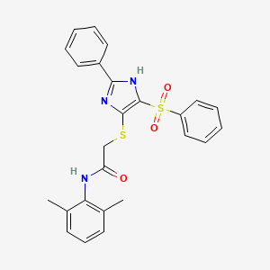 N-(2,6-dimethylphenyl)-2-{[2-phenyl-4-(phenylsulfonyl)-1H-imidazol-5-yl]sulfanyl}acetamide