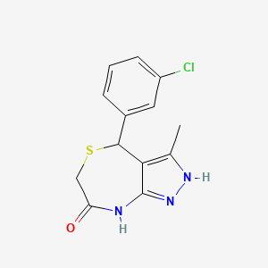 4-(3-chlorophenyl)-3-methyl-4,6-dihydro-1H-pyrazolo[3,4-e][1,4]thiazepin-7-ol