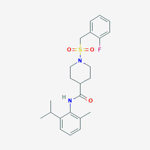 1-[(2-fluorobenzyl)sulfonyl]-N-[2-methyl-6-(propan-2-yl)phenyl]piperidine-4-carboxamide