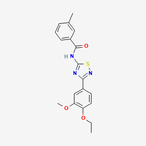 N-[3-(4-ethoxy-3-methoxyphenyl)-1,2,4-thiadiazol-5-yl]-3-methylbenzamide