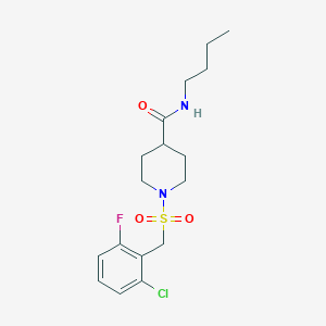 N-butyl-1-[(2-chloro-6-fluorobenzyl)sulfonyl]piperidine-4-carboxamide