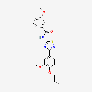 3-methoxy-N-[3-(3-methoxy-4-propoxyphenyl)-1,2,4-thiadiazol-5-yl]benzamide