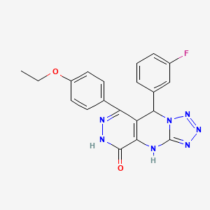 10-(4-ethoxyphenyl)-8-(3-fluorophenyl)-2,4,5,6,7,11,12-heptazatricyclo[7.4.0.03,7]trideca-1(9),3,5,10-tetraen-13-one