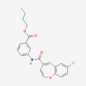 Butyl 3-{[(7-chloro-1-benzoxepin-4-yl)carbonyl]amino}benzoate