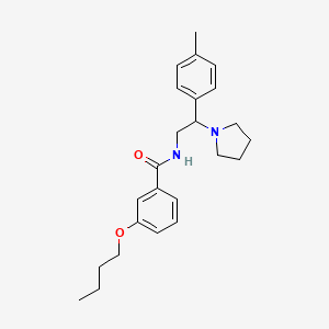 molecular formula C24H32N2O2 B11327587 3-butoxy-N-[2-(4-methylphenyl)-2-(pyrrolidin-1-yl)ethyl]benzamide 