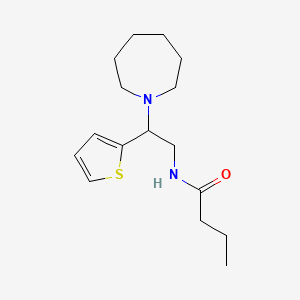 N-[2-(azepan-1-yl)-2-(thiophen-2-yl)ethyl]butanamide