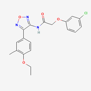 molecular formula C19H18ClN3O4 B11327633 2-(3-chlorophenoxy)-N-[4-(4-ethoxy-3-methylphenyl)-1,2,5-oxadiazol-3-yl]acetamide 