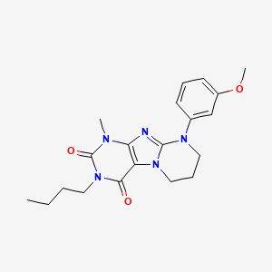 3-butyl-9-(3-methoxyphenyl)-1-methyl-6,7,8,9-tetrahydropyrimido[2,1-f]purine-2,4(1H,3H)-dione