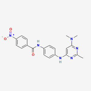 N-(4-{[6-(dimethylamino)-2-methylpyrimidin-4-yl]amino}phenyl)-4-nitrobenzamide