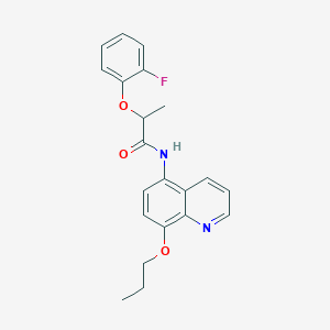 2-(2-fluorophenoxy)-N-(8-propoxyquinolin-5-yl)propanamide