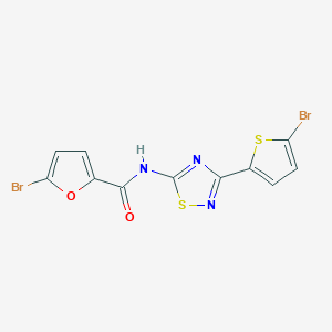 5-bromo-N-[3-(5-bromothiophen-2-yl)-1,2,4-thiadiazol-5-yl]furan-2-carboxamide