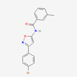 N-[3-(4-bromophenyl)-1,2-oxazol-5-yl]-3-methylbenzamide