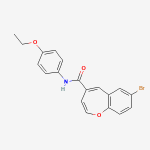 molecular formula C19H16BrNO3 B11327687 7-bromo-N-(4-ethoxyphenyl)-1-benzoxepine-4-carboxamide 