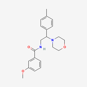 molecular formula C21H26N2O3 B11327698 3-methoxy-N-[2-(4-methylphenyl)-2-(morpholin-4-yl)ethyl]benzamide 