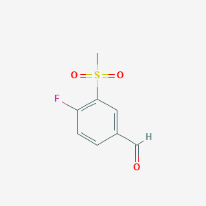 molecular formula C8H7FO3S B113277 4-氟-3-(甲磺酰基)苯甲醛 CAS No. 914636-50-3