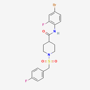 N-(4-bromo-2-fluorophenyl)-1-[(4-fluorobenzyl)sulfonyl]piperidine-4-carboxamide