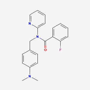 N-[4-(dimethylamino)benzyl]-2-fluoro-N-(pyridin-2-yl)benzamide