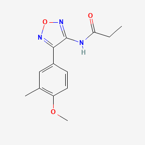 molecular formula C13H15N3O3 B11327728 N-[4-(4-methoxy-3-methylphenyl)-1,2,5-oxadiazol-3-yl]propanamide 