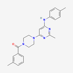 2-methyl-6-[4-(3-methylbenzoyl)piperazin-1-yl]-N-(4-methylphenyl)pyrimidin-4-amine