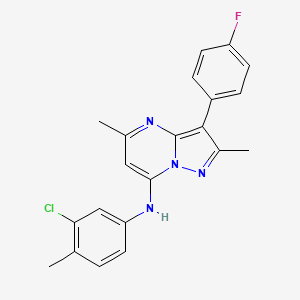 N-(3-chloro-4-methylphenyl)-3-(4-fluorophenyl)-2,5-dimethylpyrazolo[1,5-a]pyrimidin-7-amine