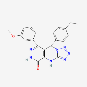 8-(4-ethylphenyl)-10-(3-methoxyphenyl)-2,4,5,6,7,11,12-heptazatricyclo[7.4.0.03,7]trideca-1(9),3,5,10-tetraen-13-one