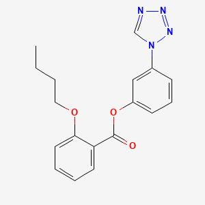 molecular formula C18H18N4O3 B11327759 3-(1H-tetrazol-1-yl)phenyl 2-butoxybenzoate 