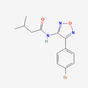 N-[4-(4-bromophenyl)-1,2,5-oxadiazol-3-yl]-3-methylbutanamide