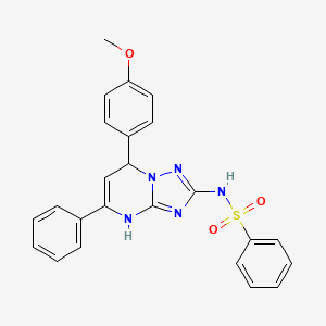 N-[7-(4-methoxyphenyl)-5-phenyl-3,7-dihydro[1,2,4]triazolo[1,5-a]pyrimidin-2-yl]benzenesulfonamide