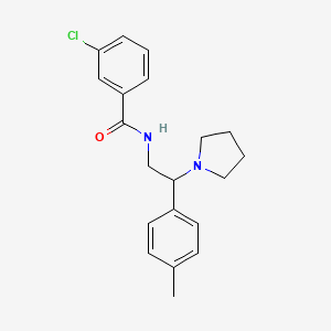 3-chloro-N-[2-(4-methylphenyl)-2-(pyrrolidin-1-yl)ethyl]benzamide