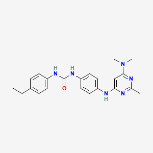 molecular formula C22H26N6O B11327785 1-(4-((6-(Dimethylamino)-2-methylpyrimidin-4-yl)amino)phenyl)-3-(4-ethylphenyl)urea 