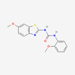 molecular formula C16H15N3O3S B11327799 1-(6-Methoxy-1,3-benzothiazol-2-yl)-3-(2-methoxyphenyl)urea CAS No. 875471-62-8